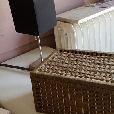 Lamp, Curtain Rod & Basket 