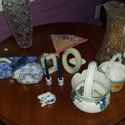 Collectibles Pottery and Glass Set