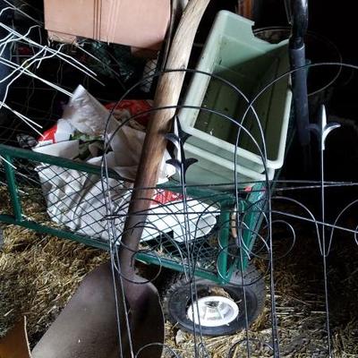 Garden Cart with misc. Supplies
