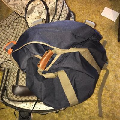 Large blue Rugged Travel Duffle Bag & Small 
