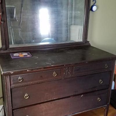 Antique Dresser with Mirror
