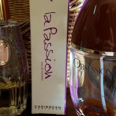 Basket of Perfume and High End Cosmetics