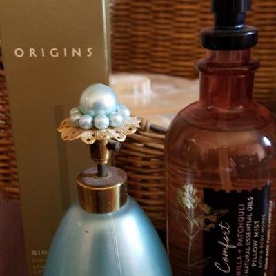 Basket of Perfume and High End Cosmetics