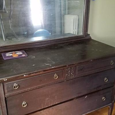 Antique Dresser with Mirror