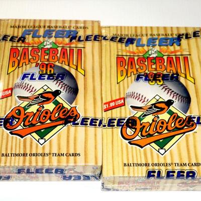 2x 1996 Fleer Baseball Baltimore ORIOLES Factory Sealed Box Cal Ripken #815-38