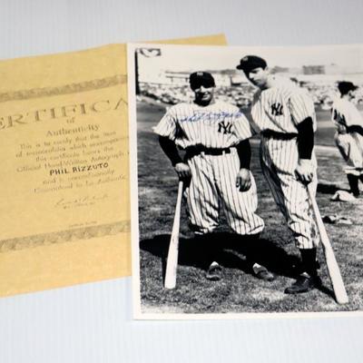 PHIL RIZZUTO Autographed Photo with Certificate of Authenticity #815-42