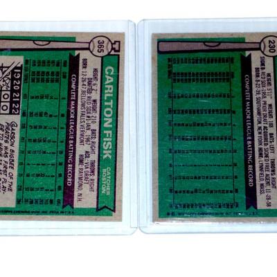 1976 Topps Carl Yastrzemski Carlton Fisk Baseball Cards Lot #815-31