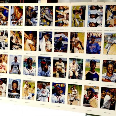 The Negro League Vintage Uncut Sheet of Postcards Baseball Cards #815-45