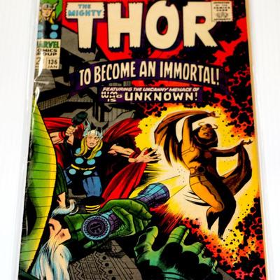 The Mighty THOR #136 Marvel Comics 1967 Silver Age Comic Book #815-01