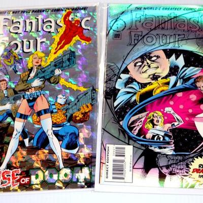 Fantastic Four #375 #399 Foil Covers Marvel Comics 1993-95 Lot #815-18