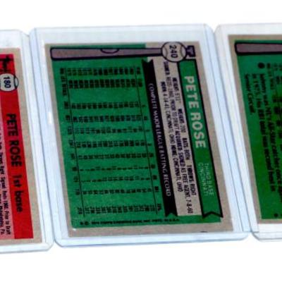 Pete Rose Johnny Bench 1976 1981 Baseball Cards Lot #815-33