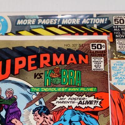 SUPERMAN #327 329 DC Comics 1978 Bronze Age - 2 Comic Books Lot #815-12