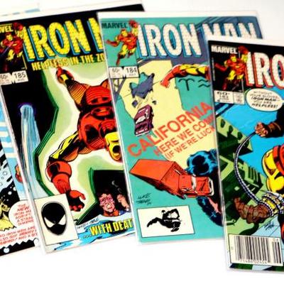 IRON MAN #183 184 185 194 Marvel Comics 1984-85 Comic Books Lot 815-21
