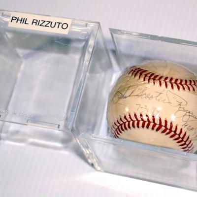 PHIL RIZZUTO Autographed Baseball - Vintage, Signed #815-43