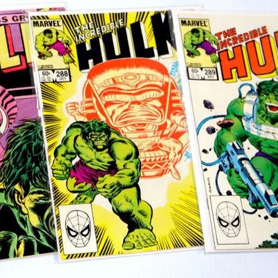 Incredible HULK #287 288 289 Marvel Comics 1983 Bronze Age Comics Lot 815-26