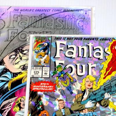 Fantastic Four #375 #399 Foil Covers Marvel Comics 1993-95 Lot #815-18