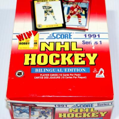 1991 Score NHL Hockey Player Cards Series 1 Factory Complete Box Lot #815-36