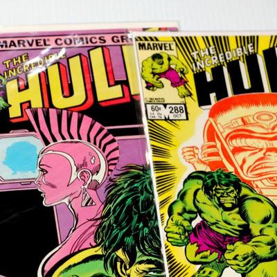 Incredible HULK #287 288 289 Marvel Comics 1983 Bronze Age Comics Lot 815-26