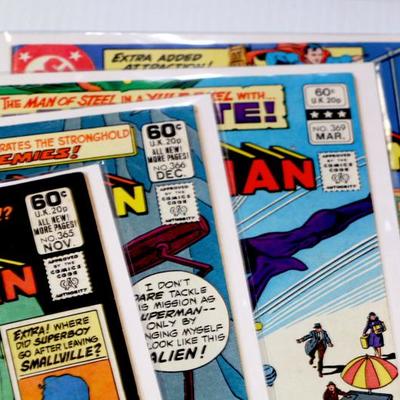 SUPERMAN #365 366 369 370 DC Comics 1982 - 4 Comic Books Lot #815-10
