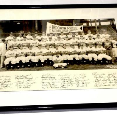 1952 Brooklyn DODGERS NLB Champions Vintage Photo Framed #815-40