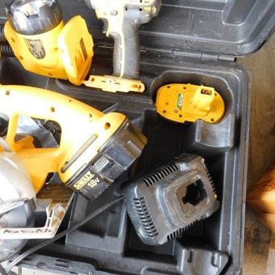 DeWalt Work Set Includes 2 Skill Saws, Flashlight, Impact, Battery and Charger