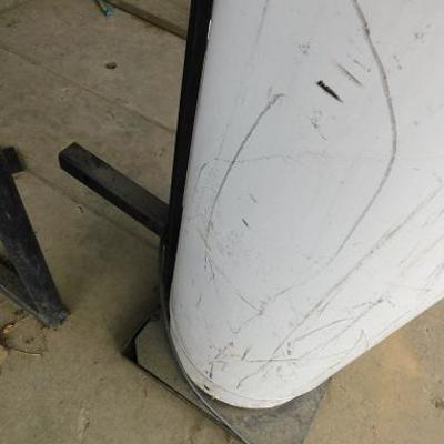 100 Gallon Propane Tank Attached to Hitch Frame for RV or Food Trailer