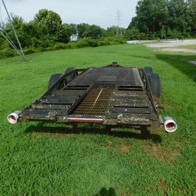 Commercial Dual Axle Flat Trailer with Good Title