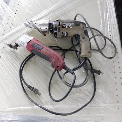 Set of Electric Porter Cable Snips and  Chicago Cutter