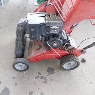 Working Electric Troy Built 8HP Briggs-Stratton Chipper and Sweeper