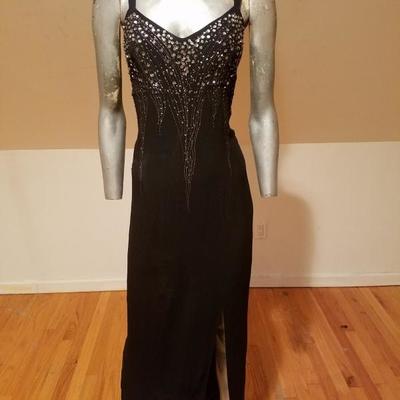 Vtg Marta Palmieri Heavily embellished maxi dress