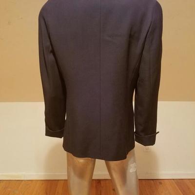 Vintage  Louis Feraud Germany navy  pure virgin wool double breasted jacket