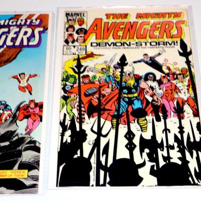 The Mighty AVENGERS #249 252 253 Marvel Comics 1985 Lot #828-10