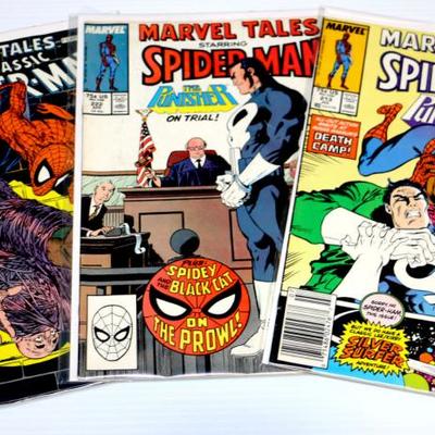 Marvel Tales SPIDER-MAN #213 222 226 Punisher 1988 Marvel Comics Lot #828-38