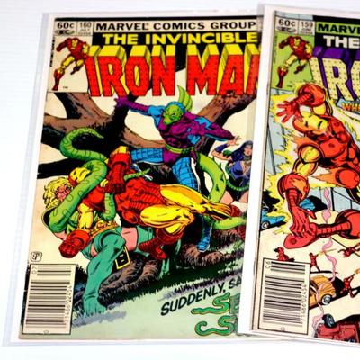 The Invincible IRON MAN #158 159 160 Marvel Comics 1982 Lot #828-05