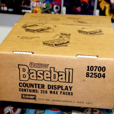 1988 Donruss Baseball Counter Display Case with 194 Sealed Wax Packs #828-70