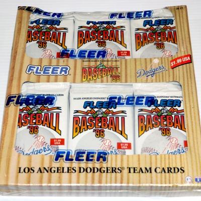 1996 Fleer MLB Baseball L.A. DODGERS Team Set Sealed Box 36 Packs Lot #828-47