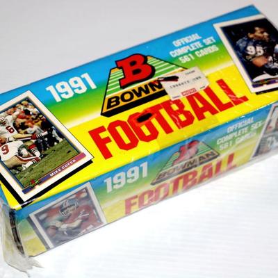 1991 BOWMAN FOOTBALL Cards Factory Sealed Box 561 card set Lot #828-54