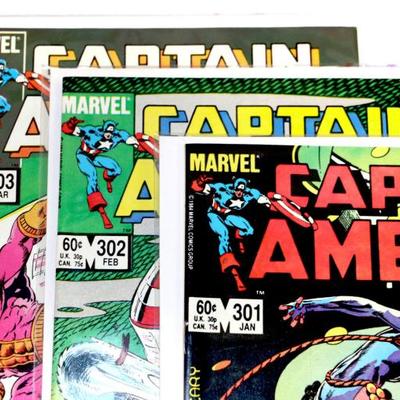 Captain America #301 302 303 Marvel Comics circa 1985 High grade #828-72