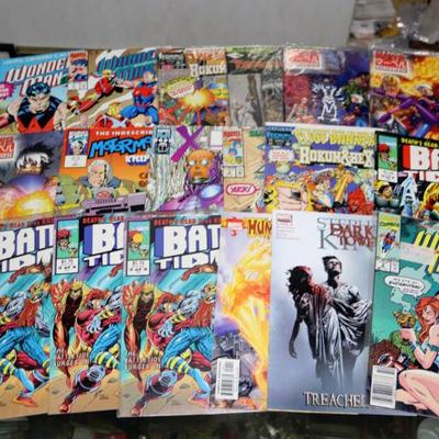 300 Comic Books Lot - Marvel 180, DC 70, Indie 50 - 1 Long Box #828-01
