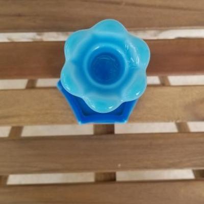 Boston & Sandwich Glass Dolphin | Blue and White Blend
