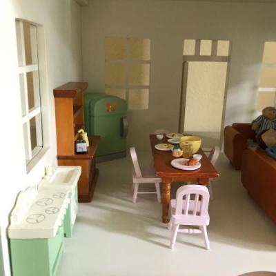 Lot 16: Dollhouse, Doll, and Doll furniture