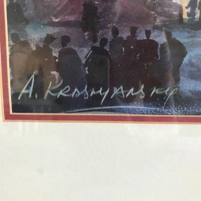 Lot 13: Krasnyansky Framed Lithograph