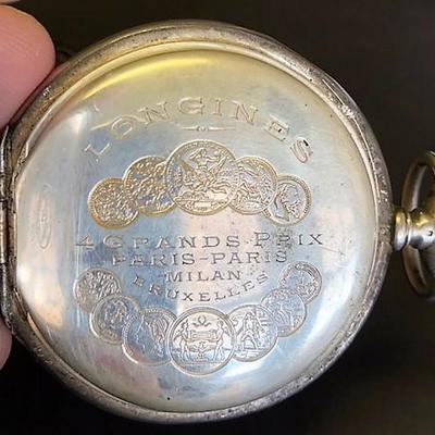 Longines Grand Prix, 0900 Silver Pocket Watch