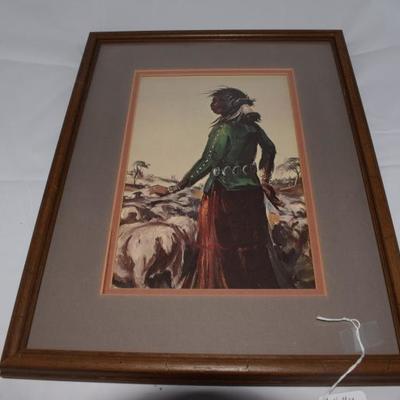 Navajo Man and Woman Watercolors by A. Kelly Pruitt