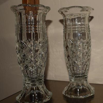 Pair of Crystal Vases