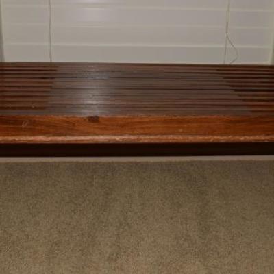 Mid Century Modern Expandable Slat Bench, Danish
