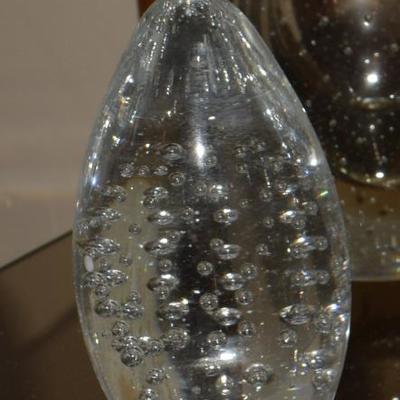 Bohemian Blown Art Glass Teardrop