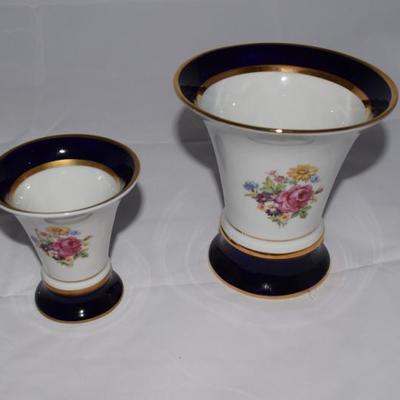 Pair of Royal Dux Hand Painted Vases