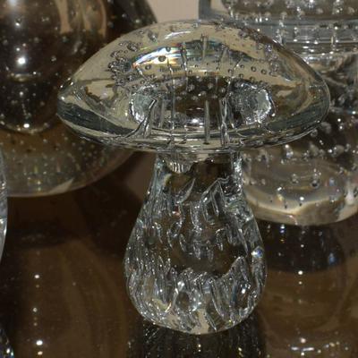 Bohemian Blown Art Glass Mushroom