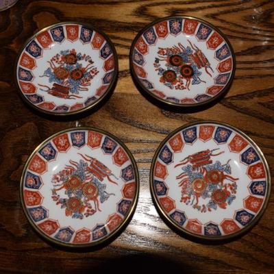 Chinese Porcelain and Brass Bowls Set